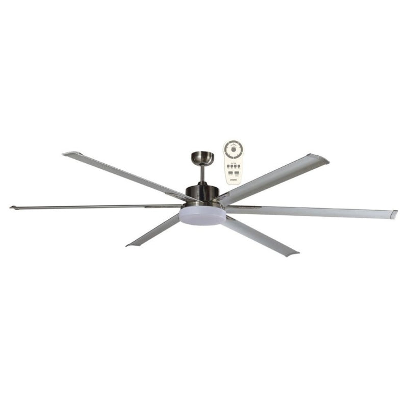 Martec Albatross 84" DC Ceiling Fan With 24W LED Light and Remote - Brushed Nickel-MAFML3BR + MAF210B-blue-leaf-bathware