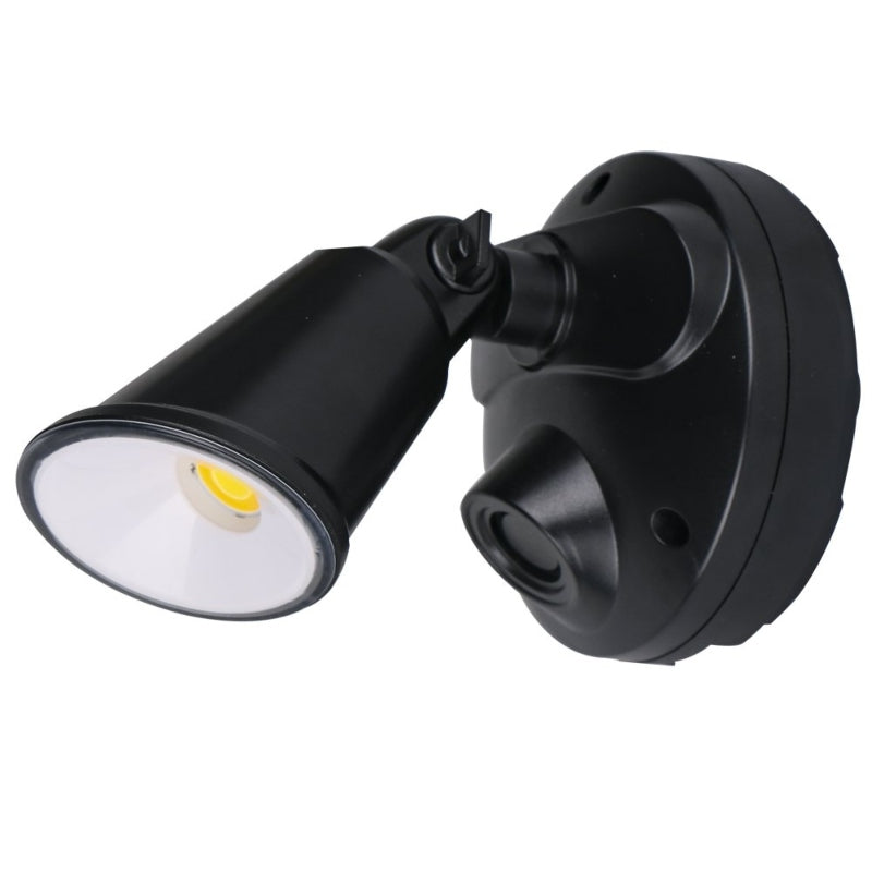 Martec Defender 10W Tricolour LED Single Security Light - Matt Black-MLXD3451M-blue-leaf-bathware