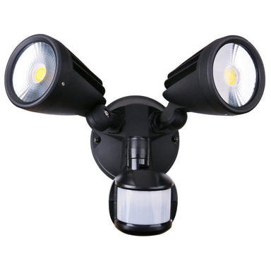 Martec Fortress II 30W Tricolour LED Double Security Light - Matt Black-MLXF3452MS-blue-leaf-bathware