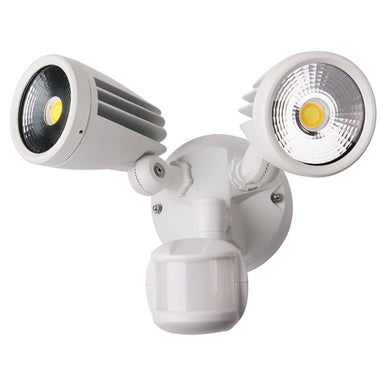 Martec Fortress II 30W Tricolour LED Double Security Light - White-MLXF3452WS-blue-leaf-bathware