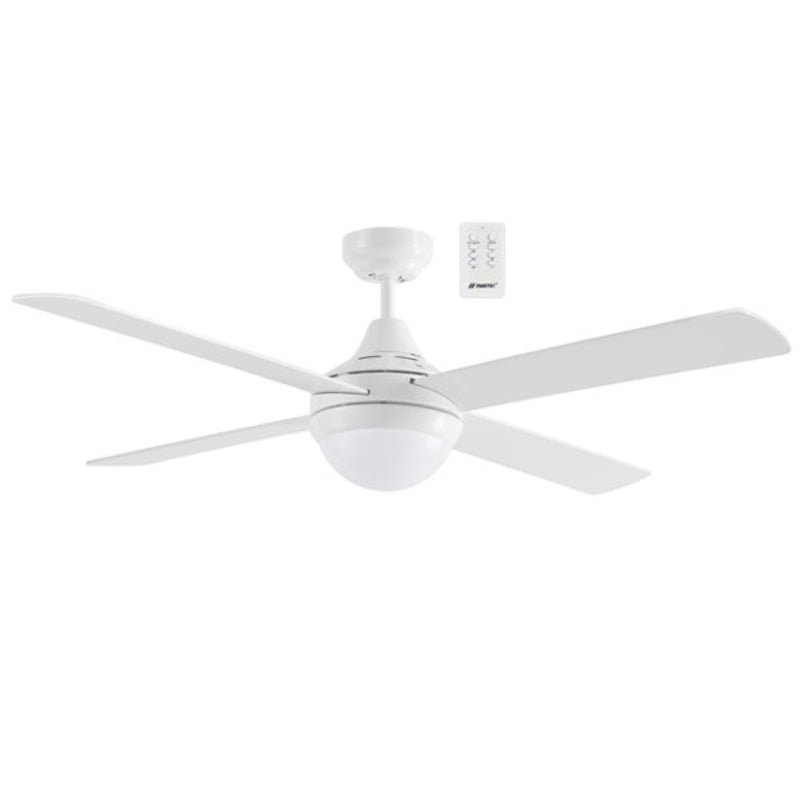 Martec Link 48" AC Ceiling Fan with E27 Light & Remote Control-FSL1244WR-blue-leaf-bathware