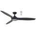 Martec Newport 56" DC Ceiling Fan with Light - Matt Black-MNF1433MMR-blue-leaf-bathware