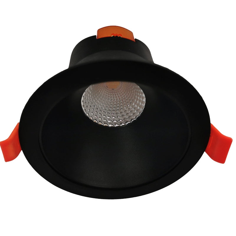 Martec Rex 9W Tricolour LED Downlight - Matt Black-TLRD3459MD-blue-leaf-bathware