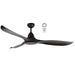 Martec Wave DC Ceiling Fan - Matt Black-blue-leaf-bathware