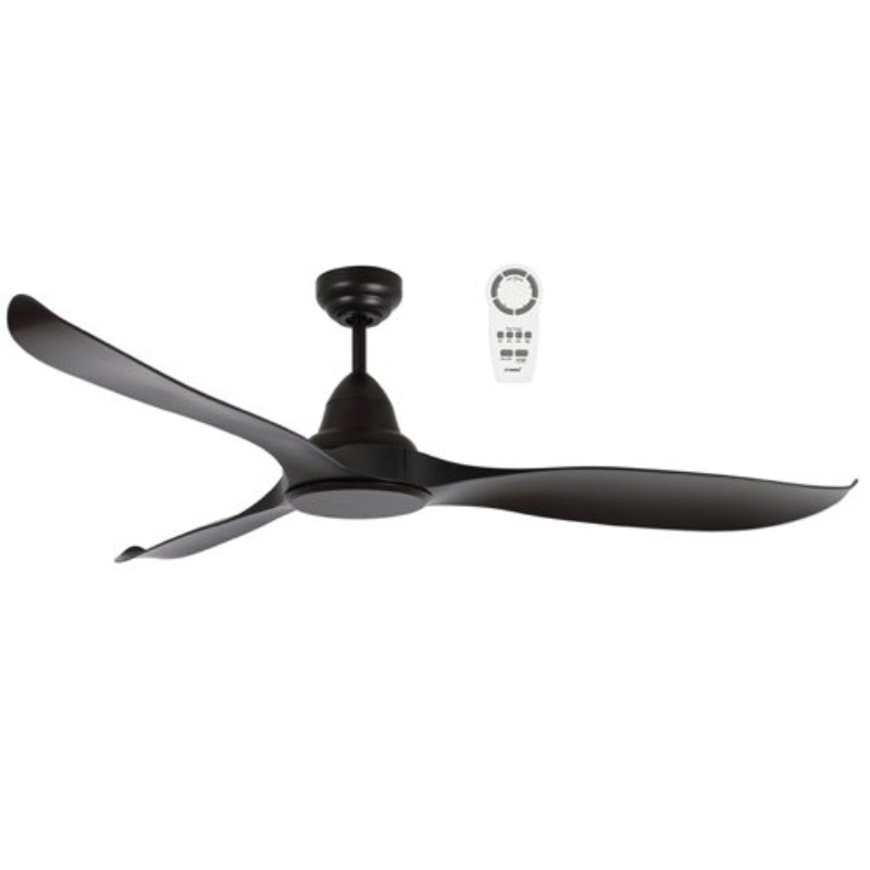 Martec Wave DC Ceiling Fan - Matt Black-blue-leaf-bathware