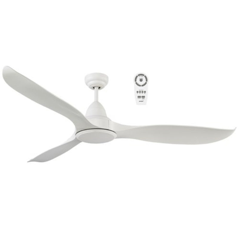 Martec Wave DC Ceiling Fan with Light - White Satin-blue-leaf-bathware