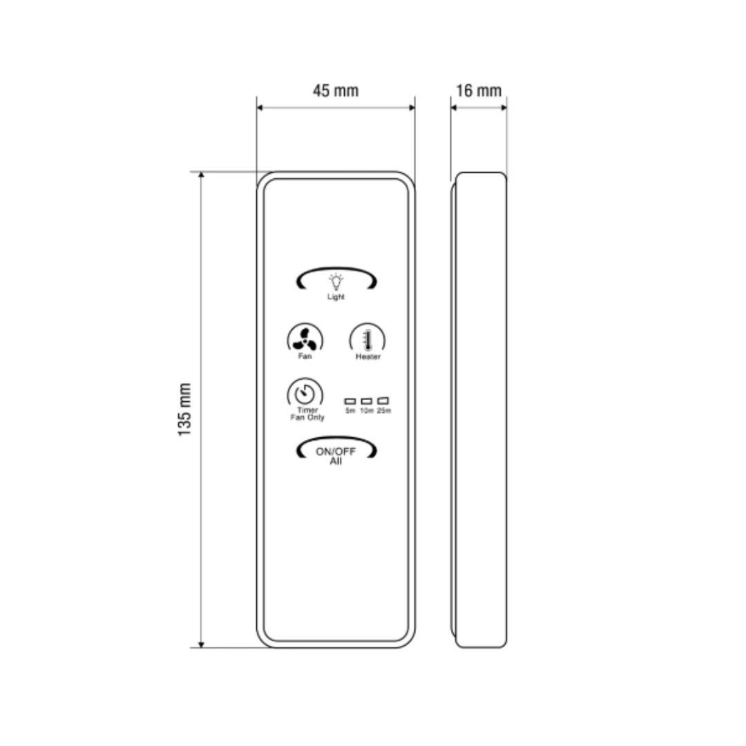 Martec Bathroom Heater Remote Control KIT