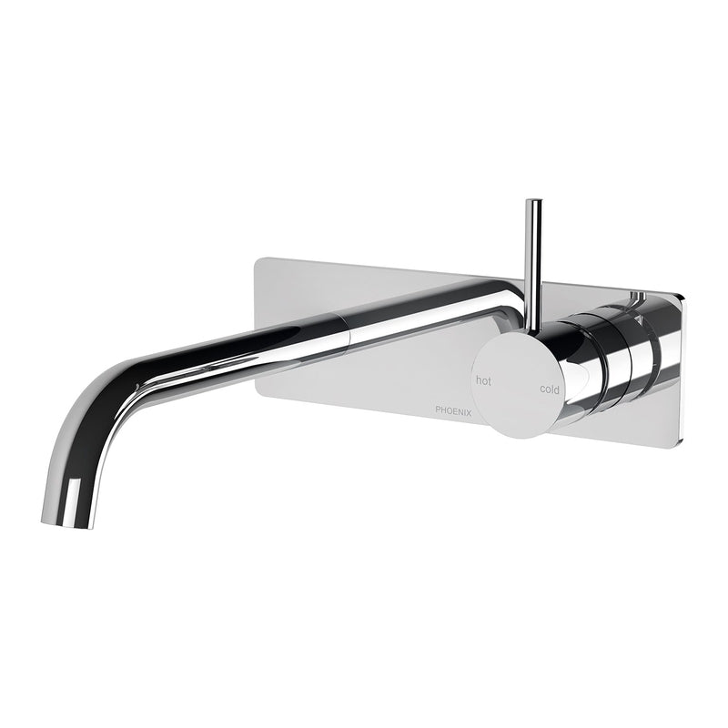 Phoenix Vivid Slimline Up Basin / Bath Wall Mixer Set - Chrome