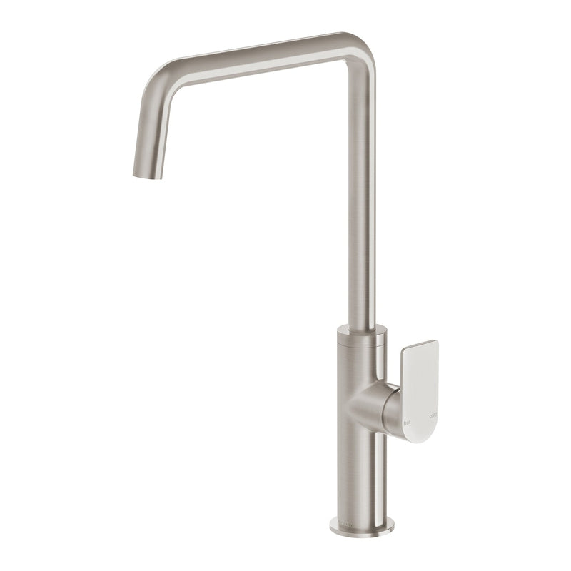 Phoenix Mekko Sink Mixer 190mm Squareline - Brushed Nickel