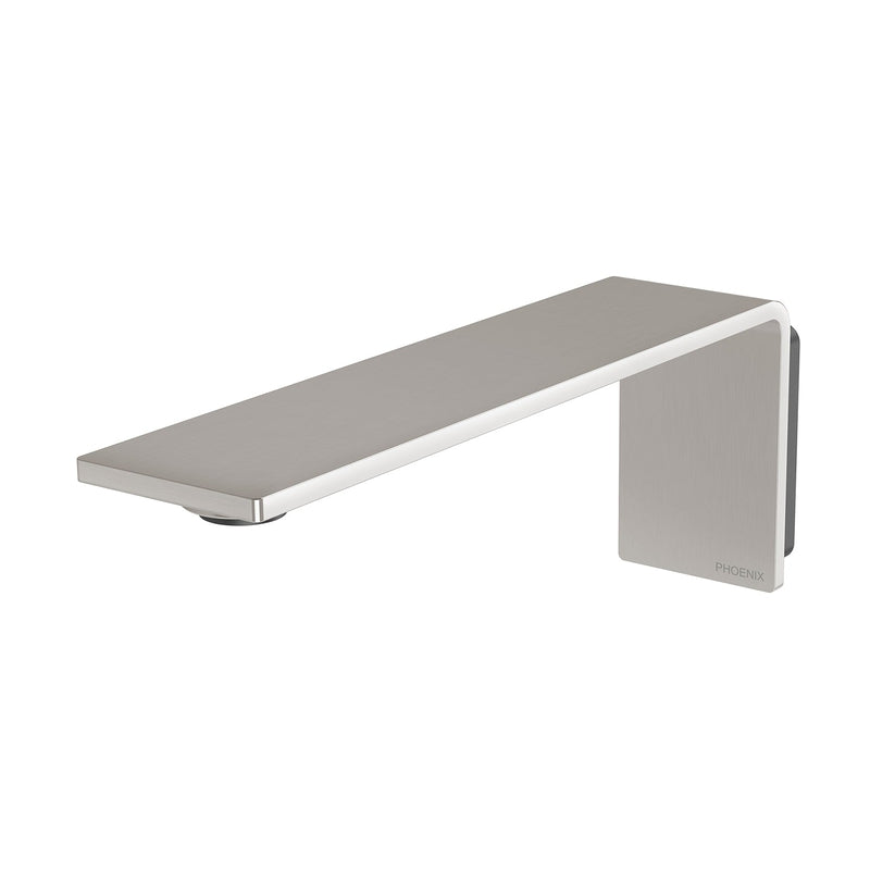 Phoenix Axia Wall Basin / Bath Outlet 200mm Brushed Nickel