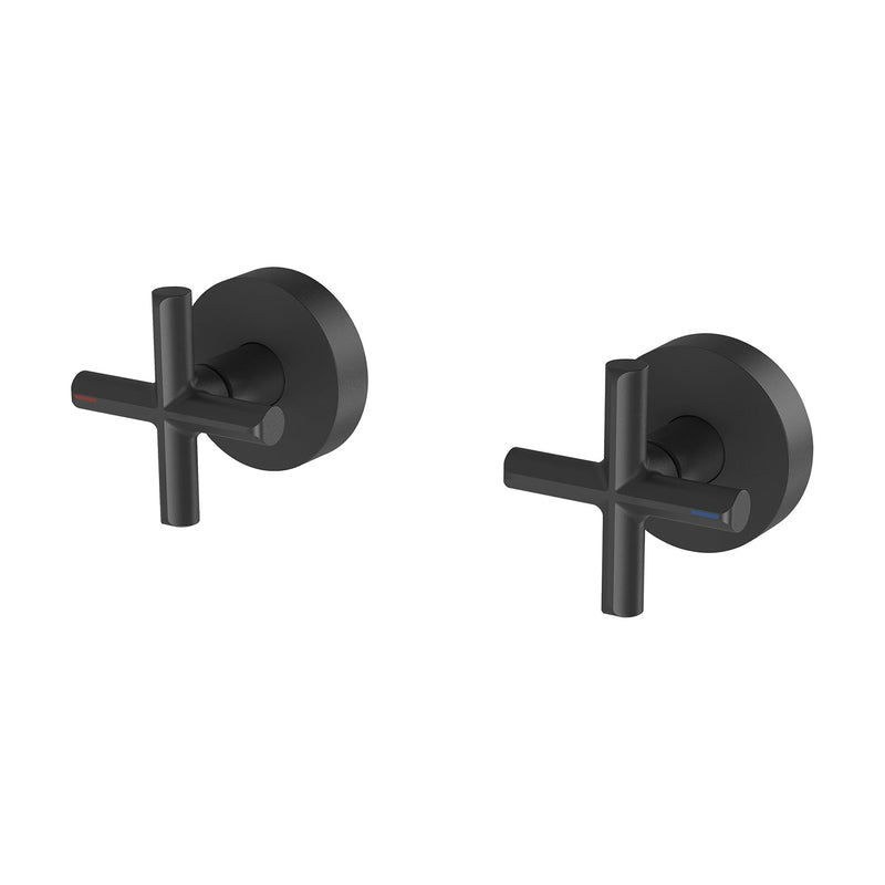 Phoenix Vivid Slimline Plus Wall Top Assemblies 15mm Extended Spindles - Matte Black
