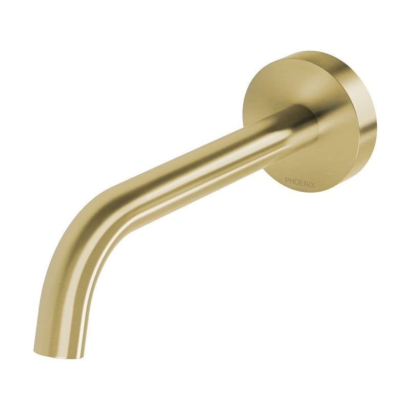 Phoenix Vivid Slimline Plus Wall Basin / Bath Outlet 180mm - Brushed Gold