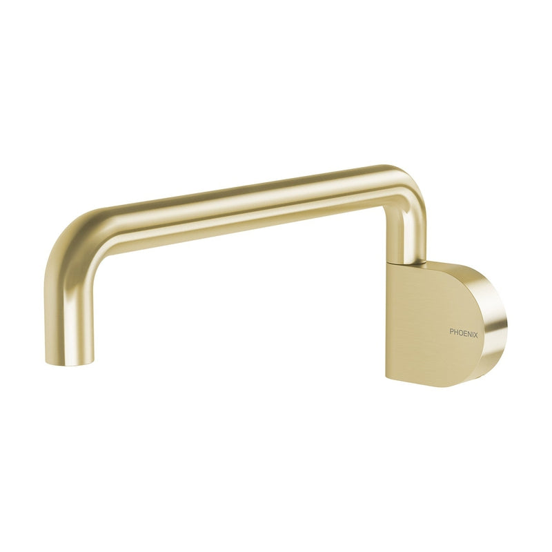 Phoenix Designer Swivel Bath Outlet 230mm Round - Brushed Gold