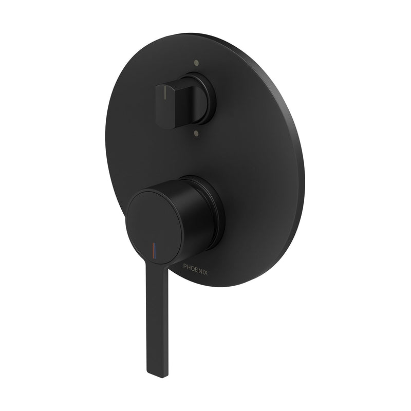 Phoenix Lexi MKII Wall Shower / Bath Diverter Mixer - Matte Black ...