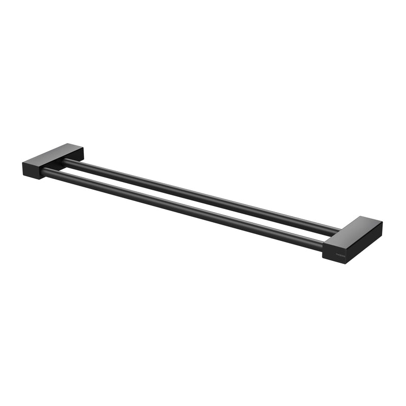 Phoenix Lexi MKII Double Towel Rail 600mm - Matte Black