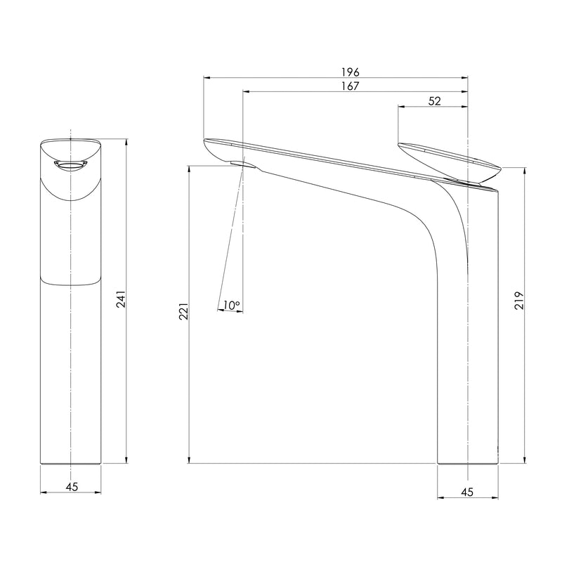 Phoenix Nuage Vessel Mixer - Chrome