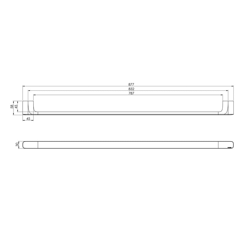 Phoenix Nuage Single Towel Rail 600mm - Matte White