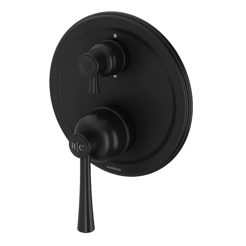 Phoenix Cromford Shower / Wall Diverter Mixer  - Matte Black