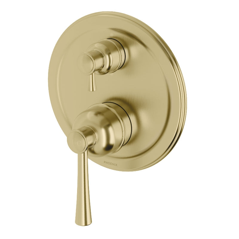 Phoenix Cromford Shower / Wall Diverter Mixer  - Brushed Gold