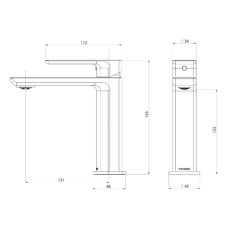 Phoenix Gloss MKII Basin Mixer - Chrome