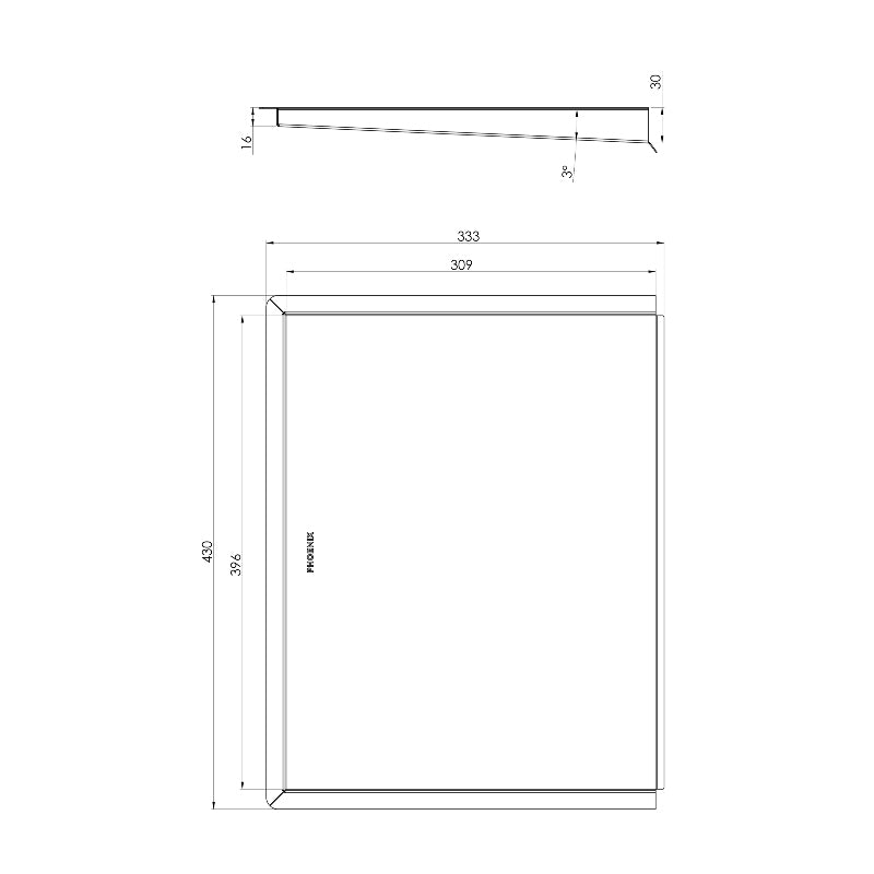 Phoenix Benchtop Drainer Tray - Brushed Black