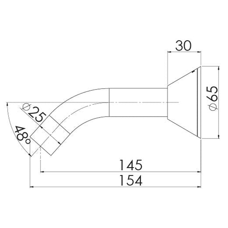 Phoenix Ivy Bath Outlet 150mm - Chrome