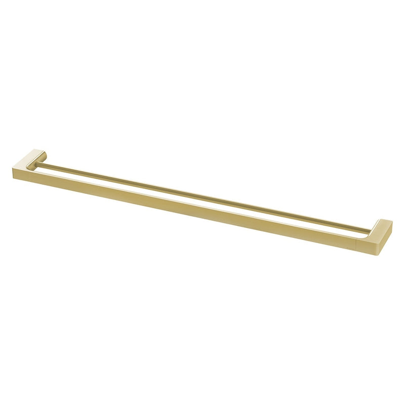 Phoenix Gloss Double Towel Rail 800mm - Brushed Gold