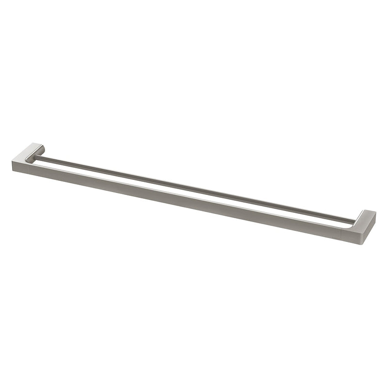 Phoenix Gloss Double Towel Rail 800mm - Brushed Nickel