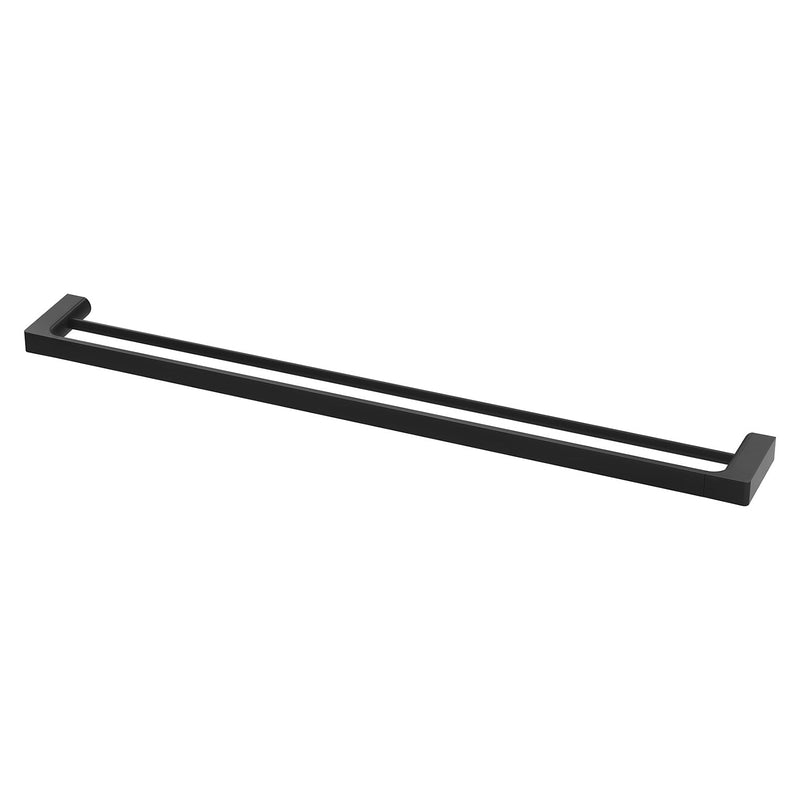 Phoenix Gloss Double Towel Rail 800mm - Matte Black