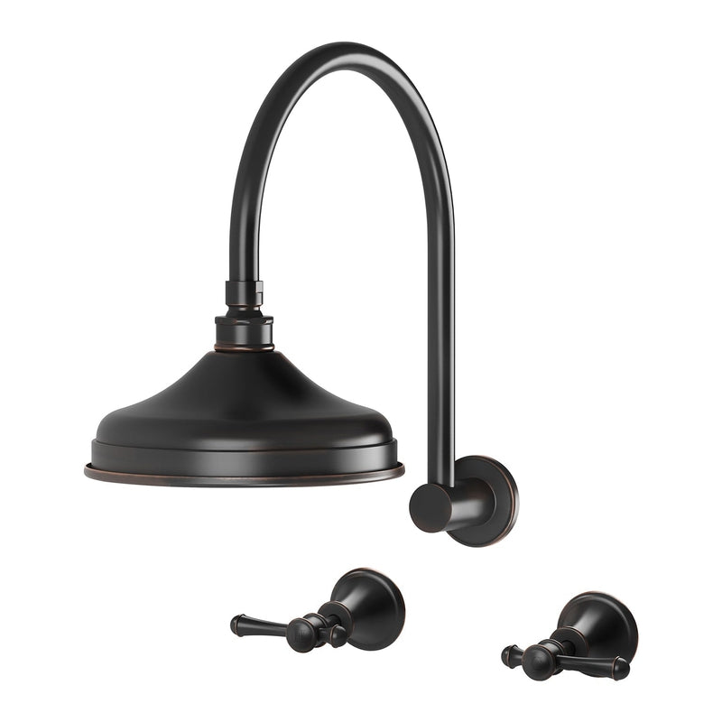 Phoenix Nostalgia Lever Shower Set - Antique Black