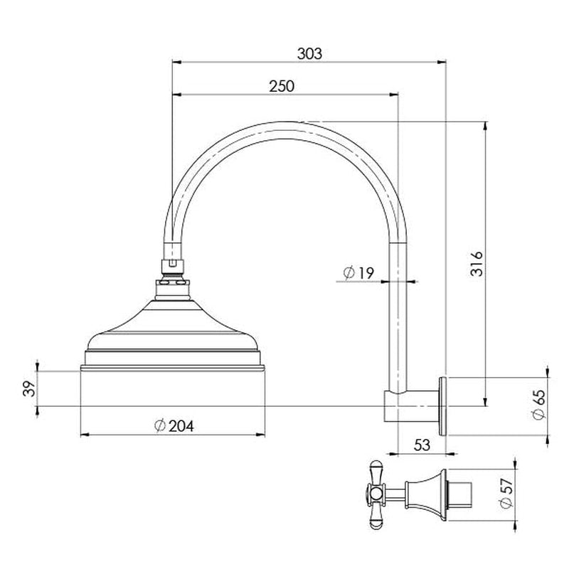 Phoenix Nostalgia Shower Set - Chrome
