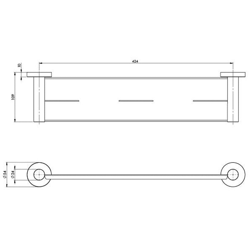 Phoenix Radii Metal Shelf Round Plate - Brushed Gold