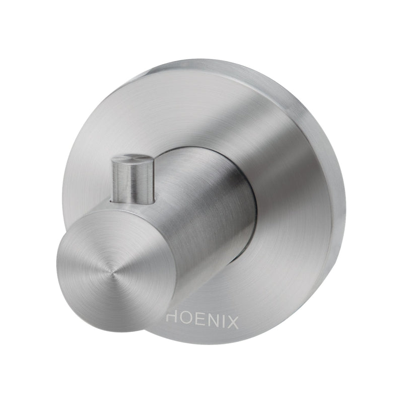 Phoenix Radii SS 316 Robe Hook Round Plate - Stainless Steel