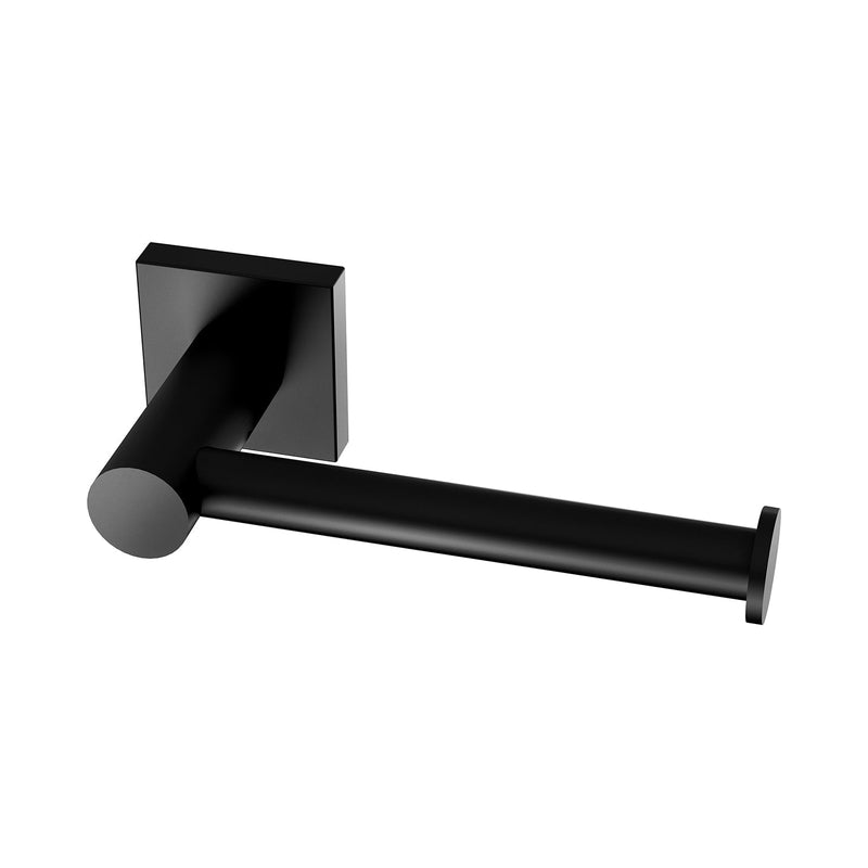 Phoenix Radii Toilet Roll Holder Square Plate - Matte Black
