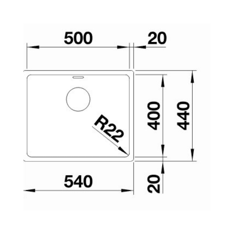 Blanco ANDANO 500-U Single Bowl Undermount Sink