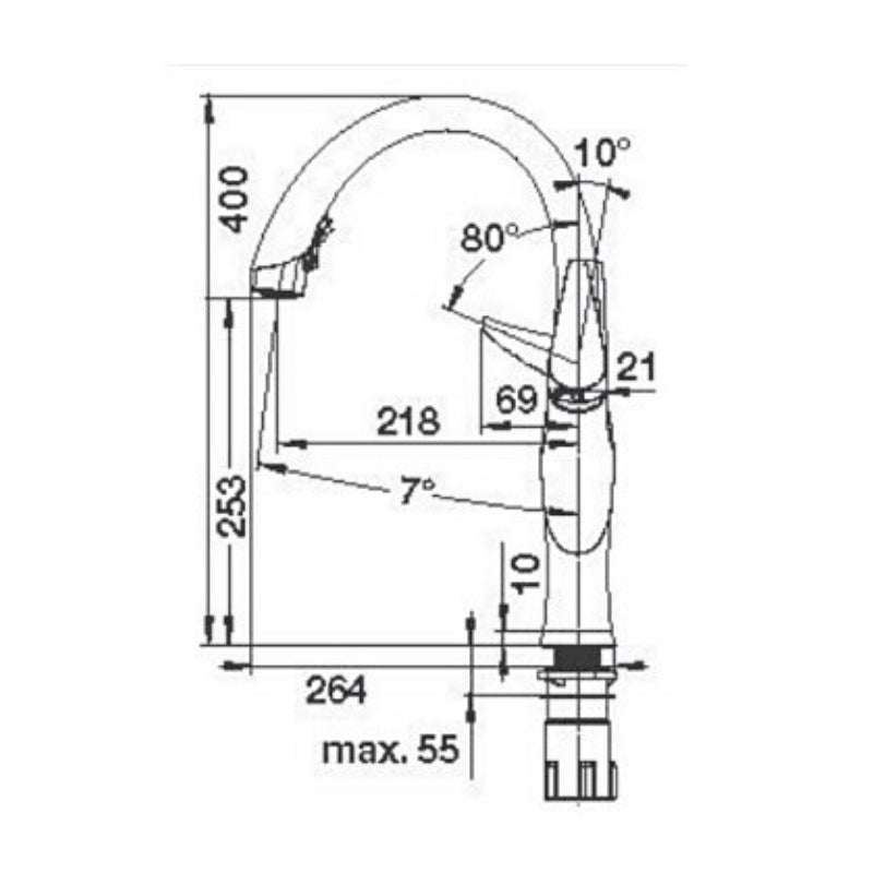 Blanco ARTONA-S High Arch Pull Down Mixer Tap