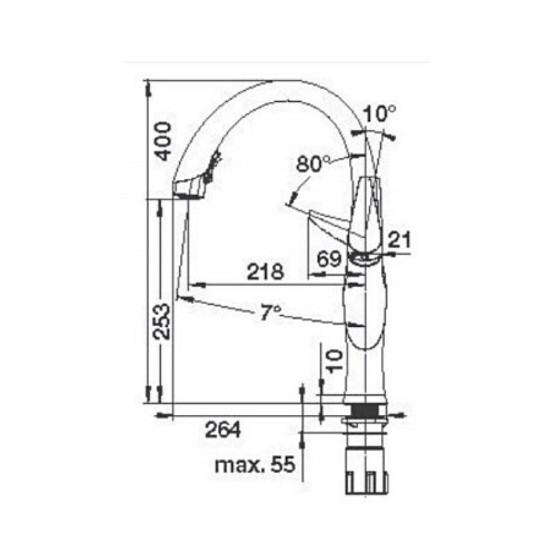 Blanco ARTONA-S High Arch Pull Down Mixer Tap - White