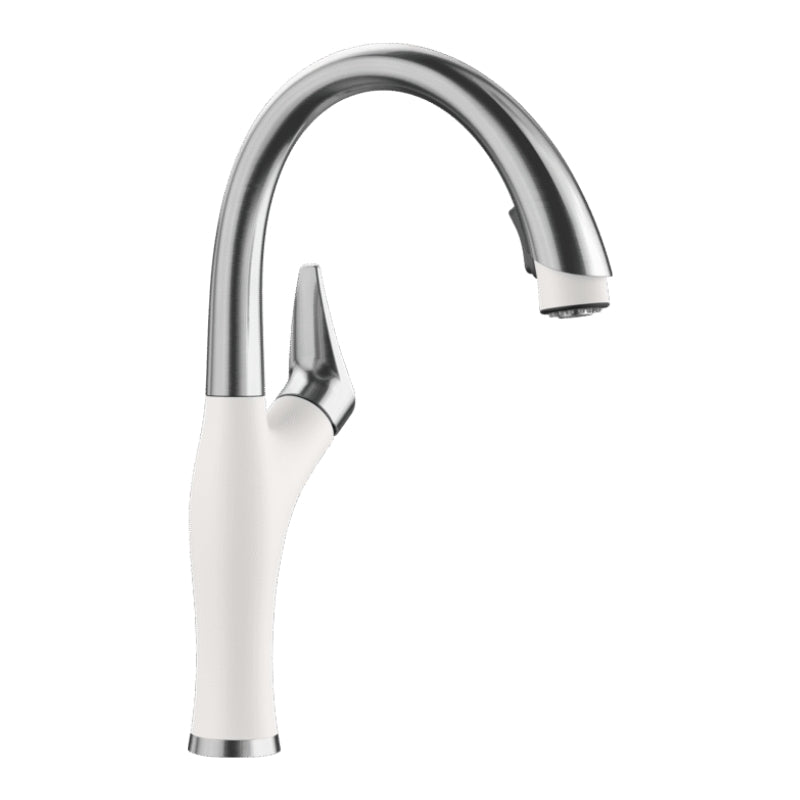 Blanco ARTONA-S High Arch Pull Down Mixer Tap - White