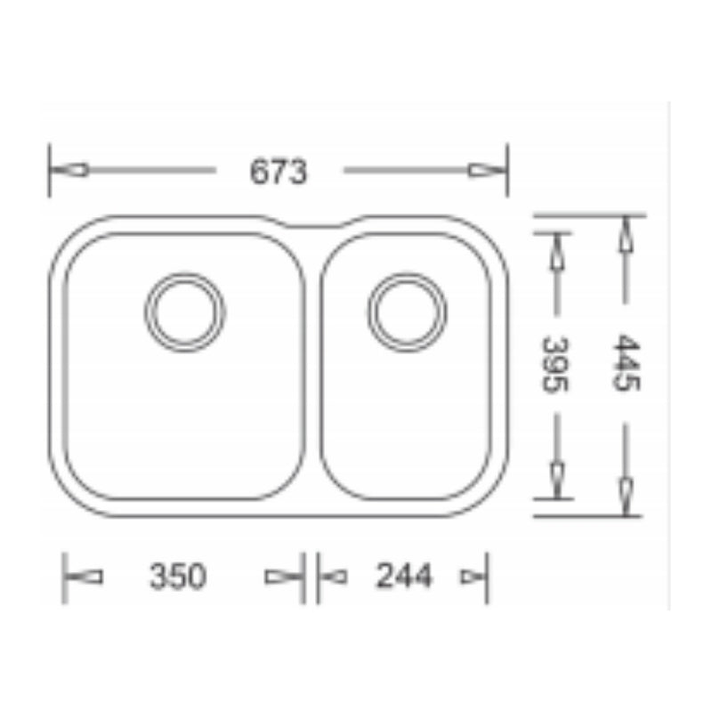 Blanco ESSENTIAL U1 5 1 & ½ Double Bowl Undermount Sink