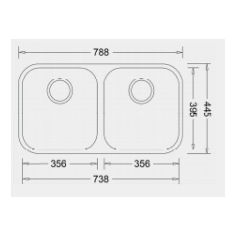 Blanco ESSENTIAL U2 Double Bowl Undermount Sink