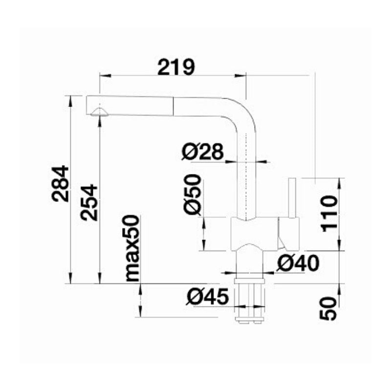 Blanco LINUS S Pull Out Sink Mixer - Anthracite