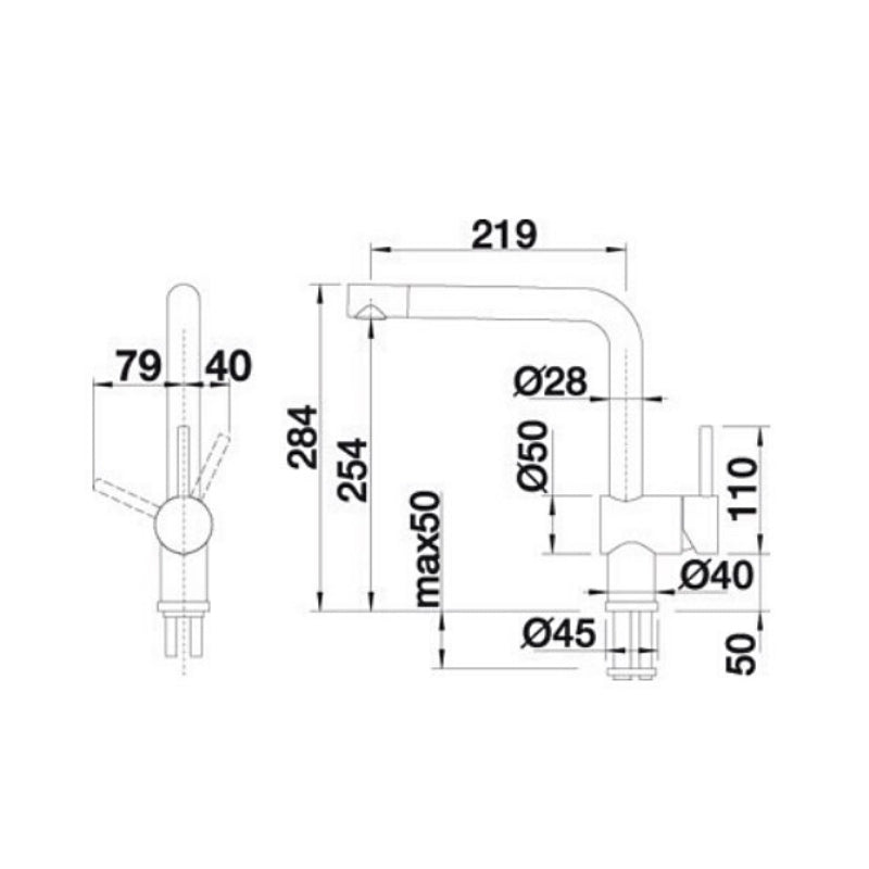 Blanco LINUS Single Lever Mixer Tap - Chrome