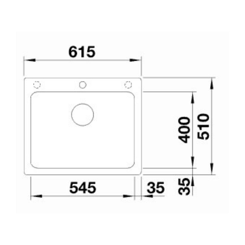 Blanco NAYA 6 Single Bowl Inset Sink - White