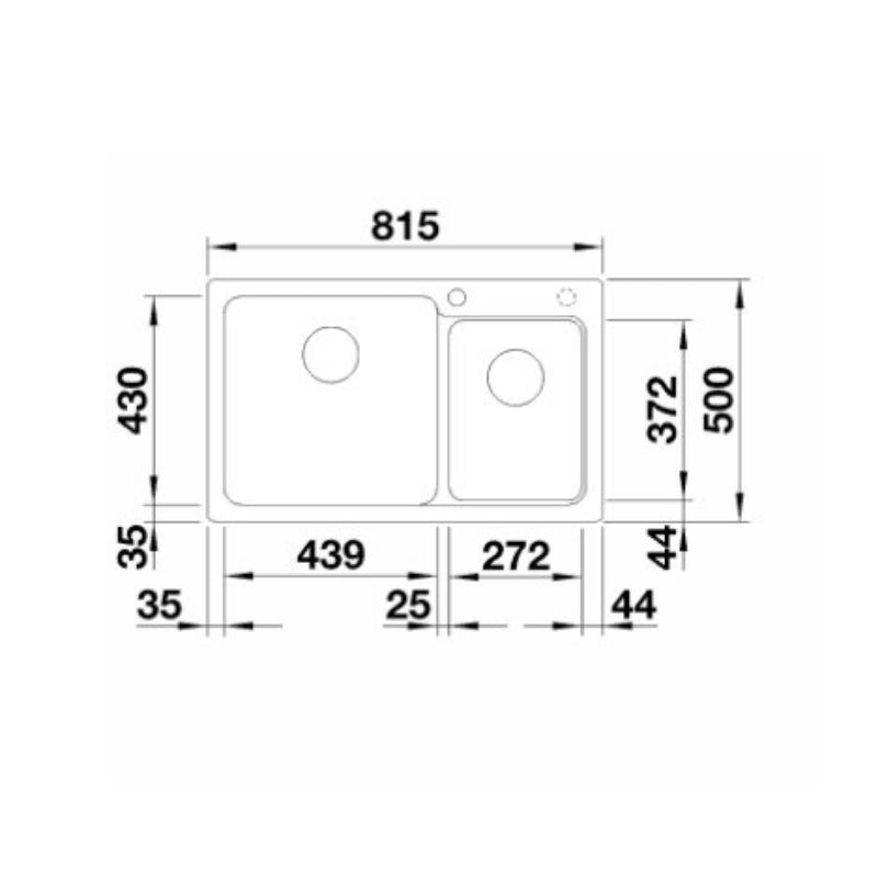 Blanco Naya 8 Double Bowl Inset Sink - Anthracite