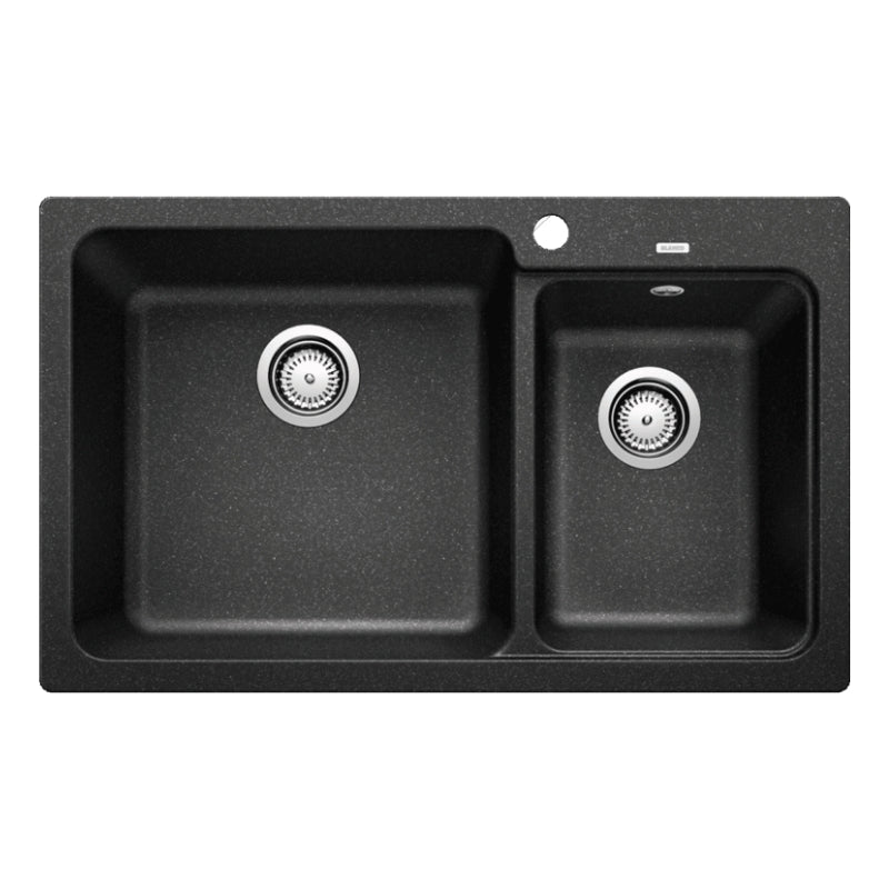 Blanco Naya 8 Double Bowl Inset Sink - Anthracite