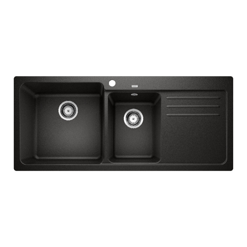 Blanco Naya 8 S Double Bowl Inset Sink - Black