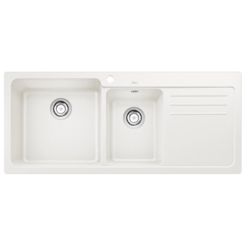 Blanco Naya 8 S Double Bowl Inset Sink - White