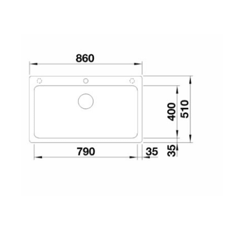 Blanco Naya XL 9 Single Bowl Inset Sink - Anthracite