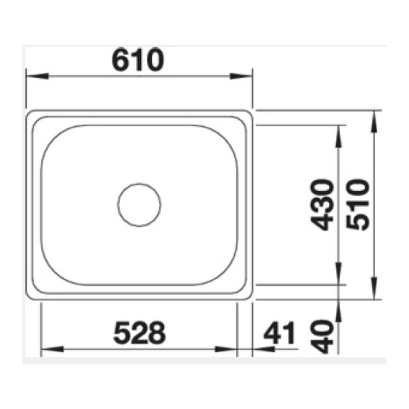 Blanco PLENTA 6 Single Bowl Laundry Tub - with Tap Hole