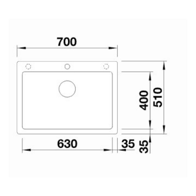 Blanco PLEON 8 Single Bowl Inset Sink - Anthracite